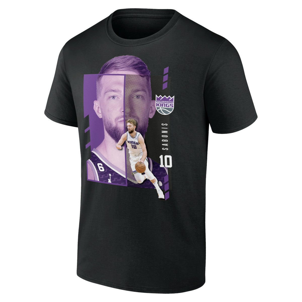 NBA - Domantas Sabonis Sacramento Kings Jump Pass T-Shirt - Black
