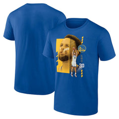NBA - Stephen Curry Golden State Warriors Player Name & Number Jump Pass T-shirt - Royal