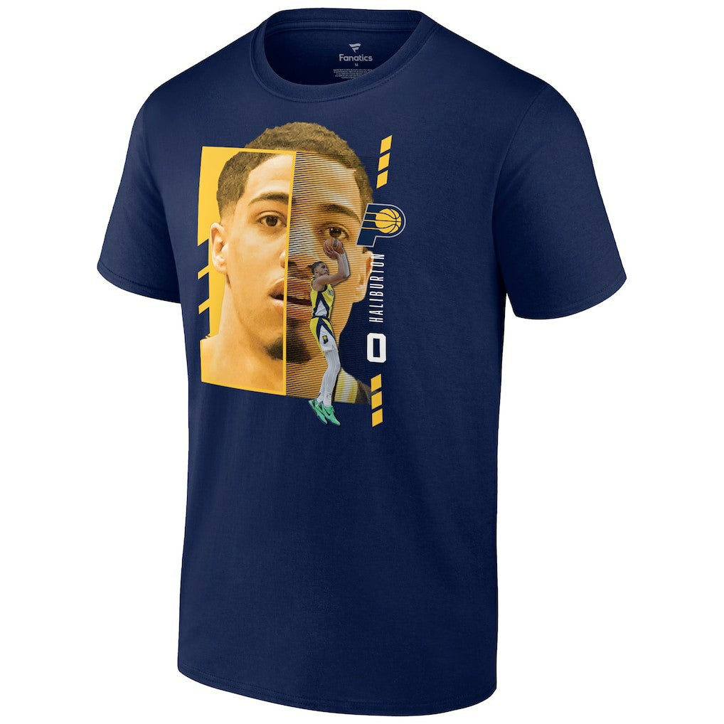 NBA - Tyrese Haliburton Indiana Pacers Jump Pass T-Shirt - Navy