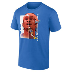NBA - Shai Gilgeous-Alexander Oklahoma City Thunder Player Name & Number Jump Pass T-shirt - Blue