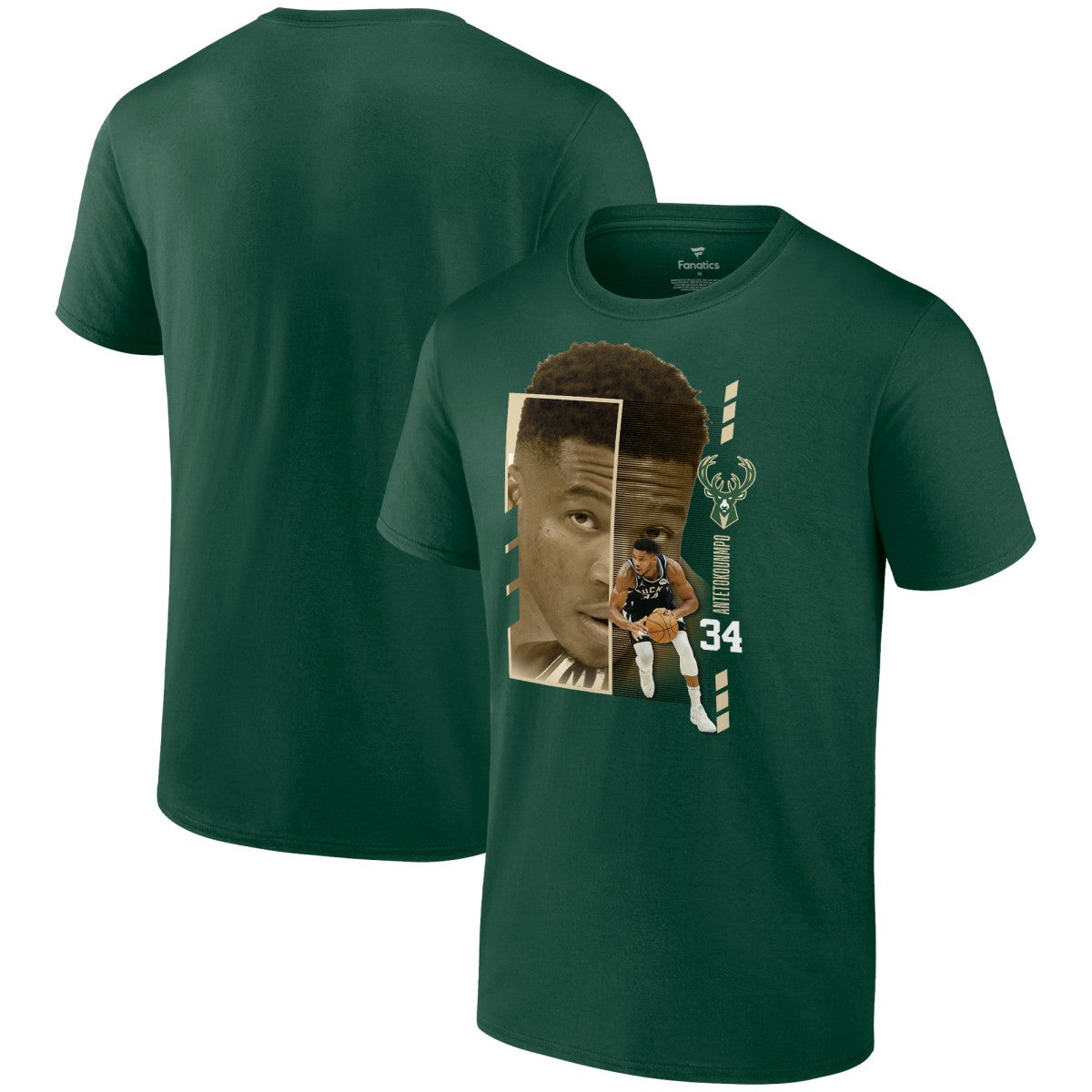 NBA - Giannis Antetokounmpo Milwaukee Bucks Jump Pass T-Shirt - Green