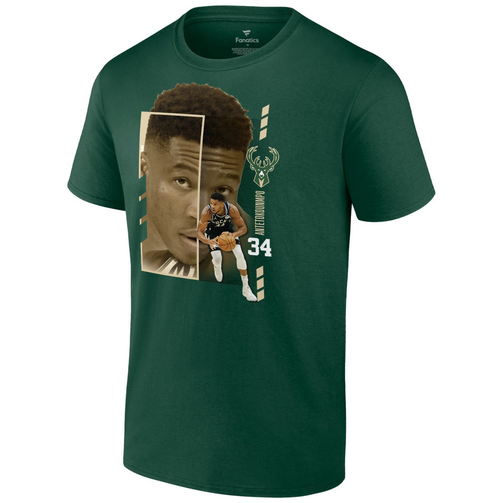 NBA - Giannis Antetokounmpo Milwaukee Bucks Jump Pass T-Shirt - Green