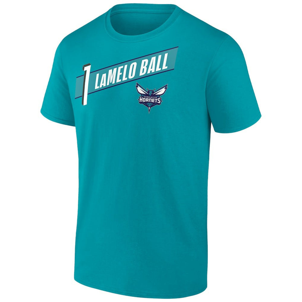 NBA - LaMelo Ball Charlotte Hornets Full-Court Press Name & Number T-Shirt - Aqua