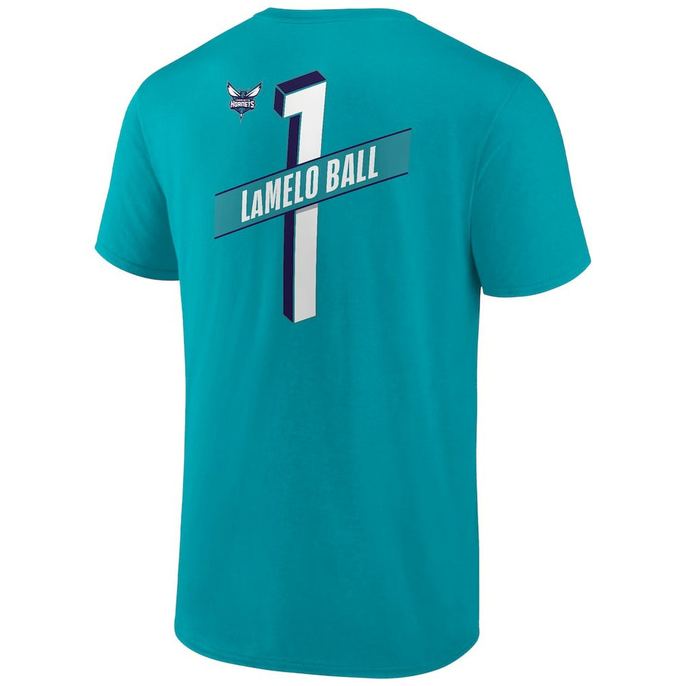 NBA - LaMelo Ball Charlotte Hornets Full-Court Press Name & Number T-Shirt - Aqua