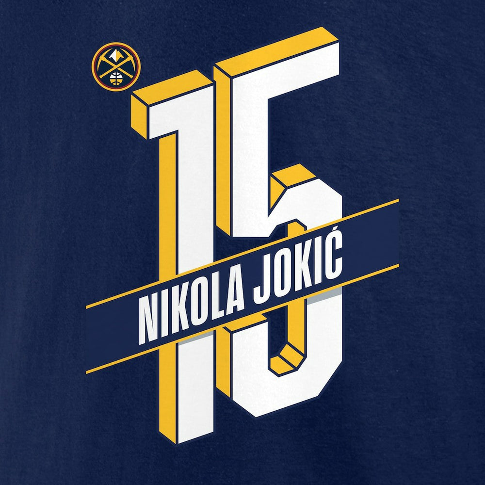 NBA - Nikola Jokic Denver Nuggets Full-Court Press Name & Number T-Shirt - Navy