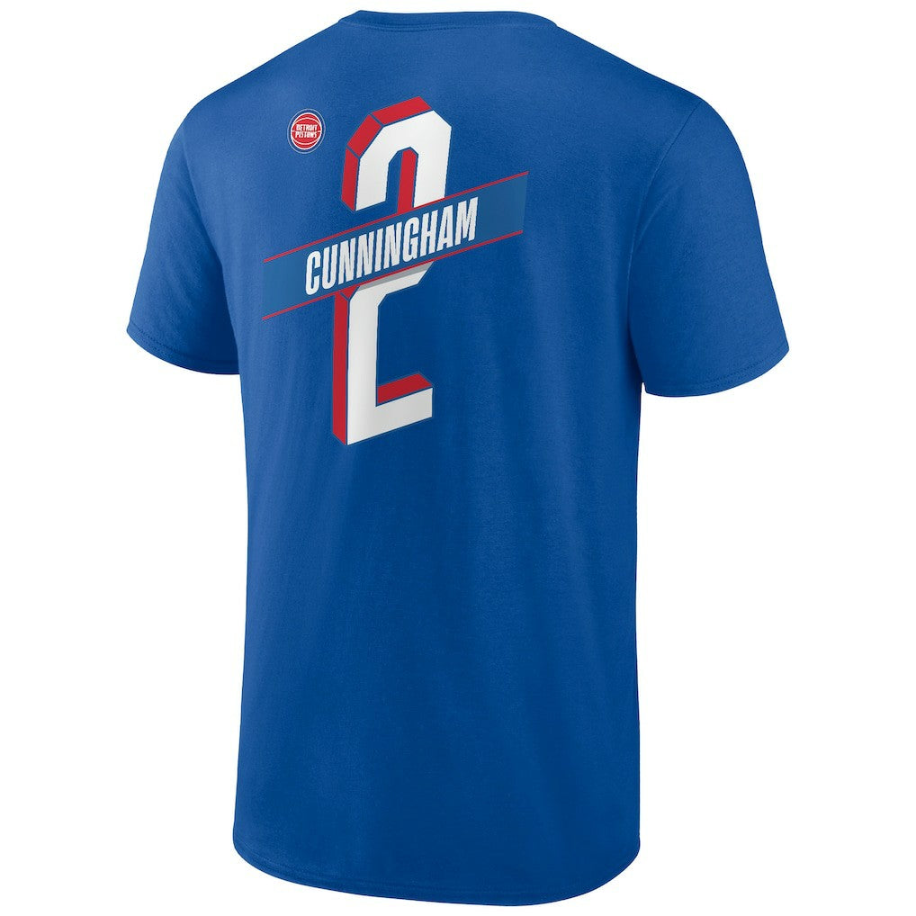 NBA - Cade Cunningham Detroit Pistons Full-Court Press Name & Number T-Shirt - Royal