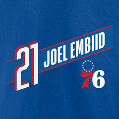 NBA - Joel Embiid Philadelphia 76ers Full-Court Press Name & Number T-Shirt - Royal