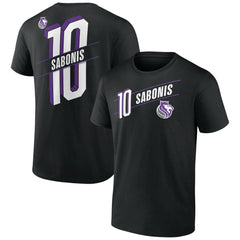 NBA - Domantas Sabonis Sacramento Kings Full-Court Press Name & Number T-Shirt - Black