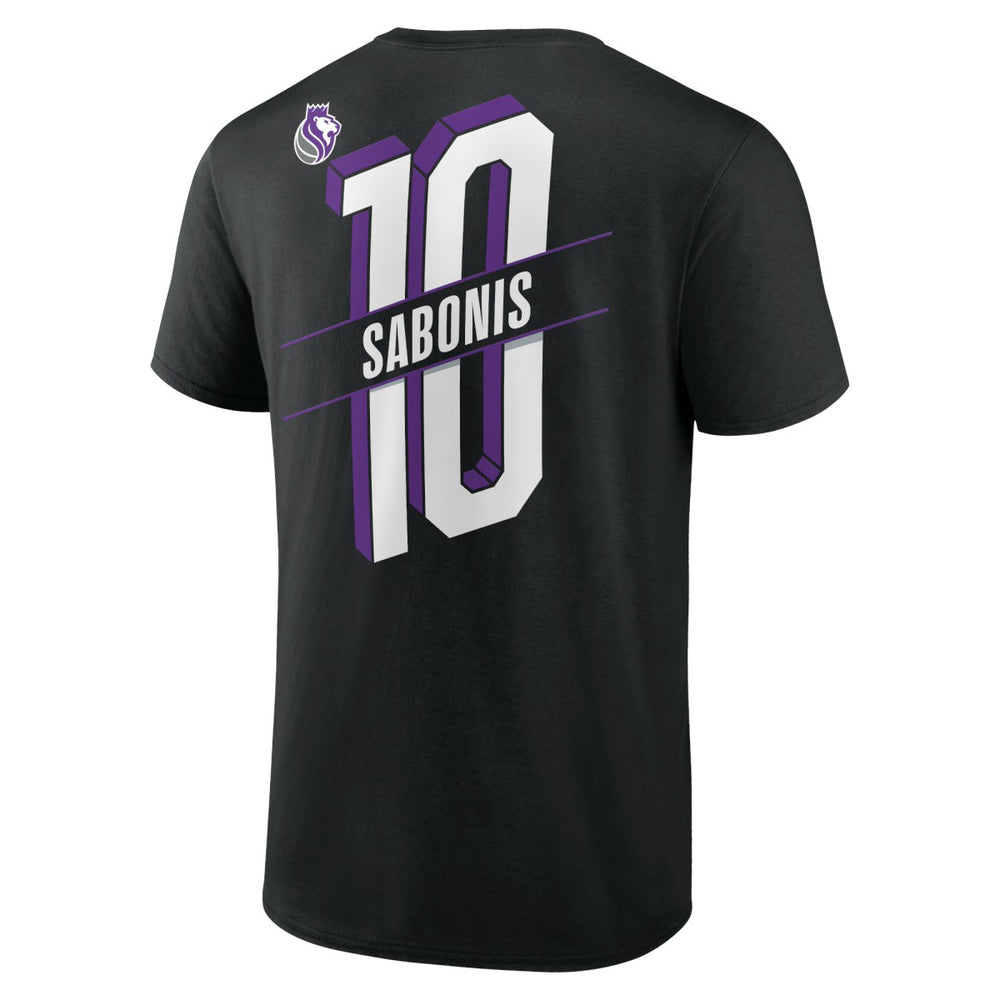 NBA - Domantas Sabonis Sacramento Kings Full-Court Press Name & Number T-Shirt - Black