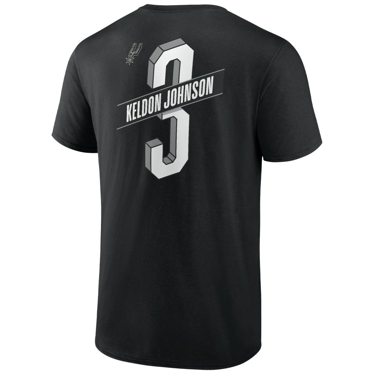 NBA - Keldon Johnson San Antonio Spurs Full-Court Press Name & Number T-Shirt - Black