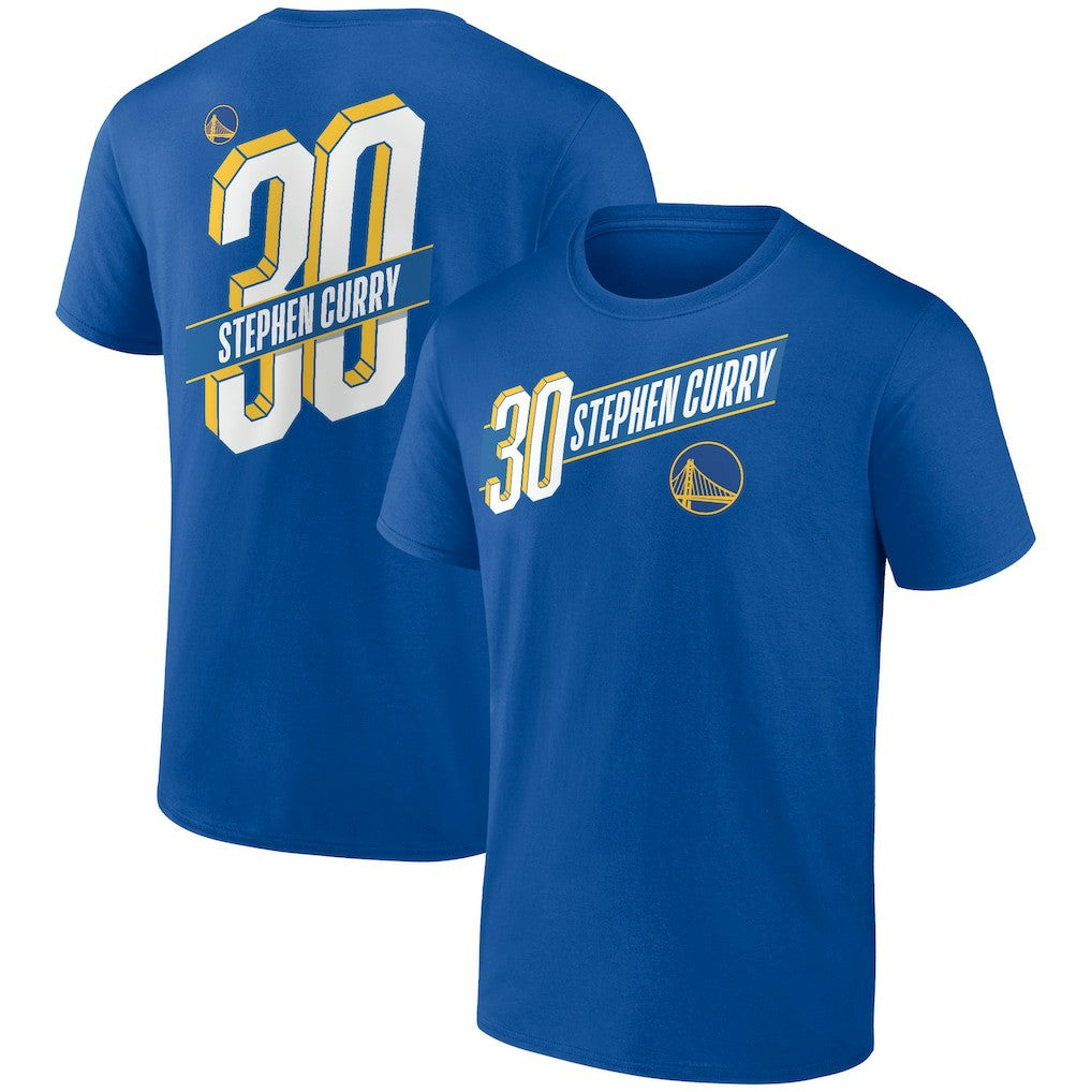 NBA - Stephen Curry Golden State Warriors Full-Court Press Name & Number T-Shirt - Royal