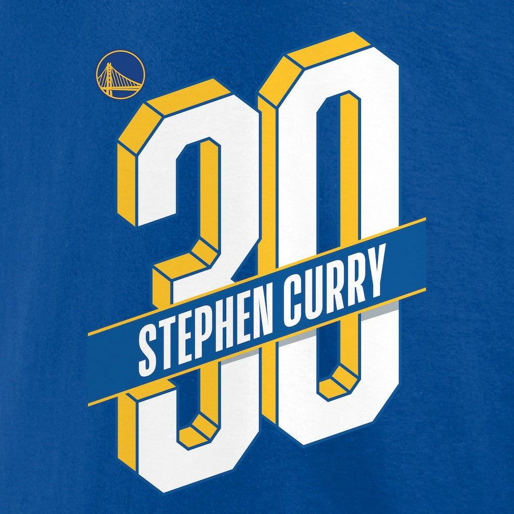 NBA - Stephen Curry Golden State Warriors Full-Court Press Name & Number T-Shirt - Royal