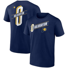 NBA - Tyrese Haliburton Indiana Pacers Full-Court Press Name & Number T-Shirt - Navy