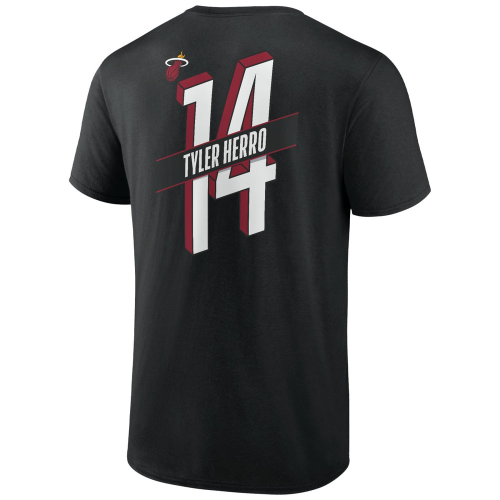 NBA - Tyler Herro Miami Heat Full-Court Press Name & Number T-Shirt - Black