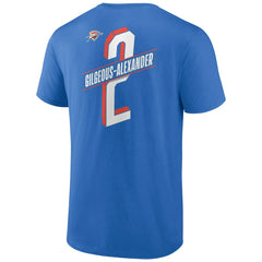 NBA - Shai Gilgeous-Alexander Oklahoma City Thunder Full-Court Press Name & Number T-Shirt - Blue