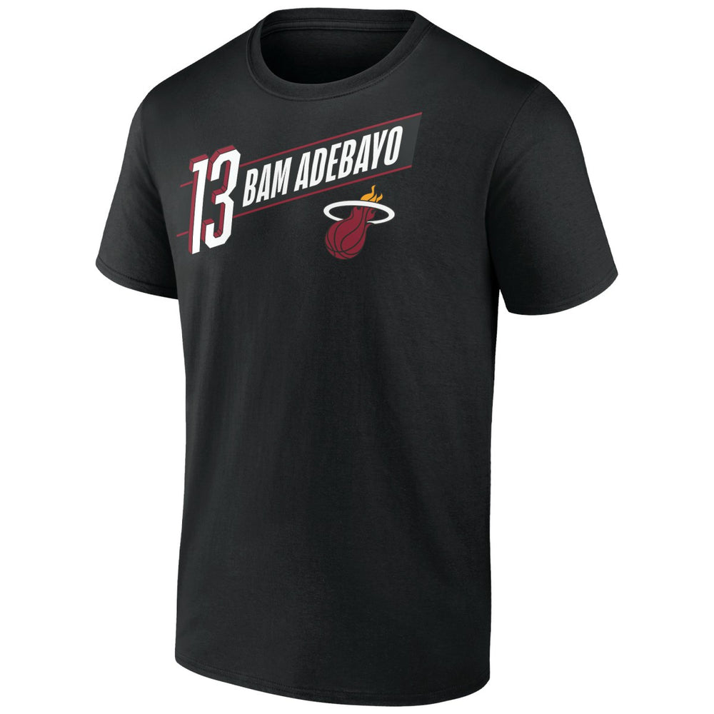 NBA - Bam Adebayo Miami Heat Full-Court Press Name & Number T-Shirt - Black