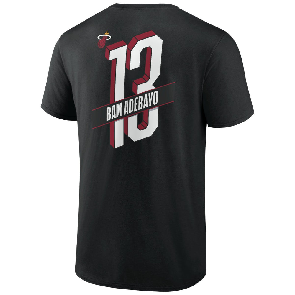 NBA - Bam Adebayo Miami Heat Full-Court Press Name & Number T-Shirt - Black