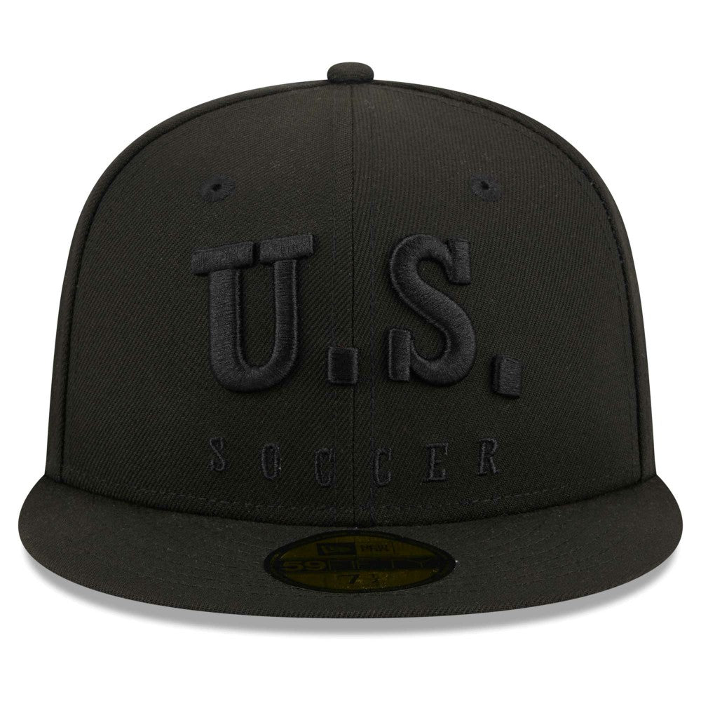 New Era USMNT New Era Text 59FIFTY Fitted Hat - Black