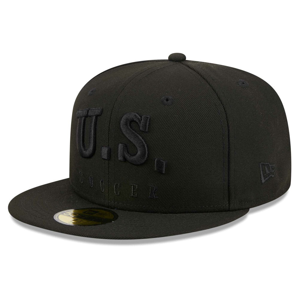 New Era USMNT New Era Text 59FIFTY Fitted Hat - Black