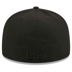 New Era USMNT New Era Text 59FIFTY Fitted Hat - Black