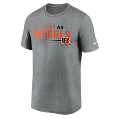 Cincinnati Bengals Legend Team Shoutout Performance T-Shirt Heather Gray - Nike