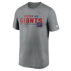 New York Giants Legend Team Shoutout Performance T-Shirt Heather Gray - Nike