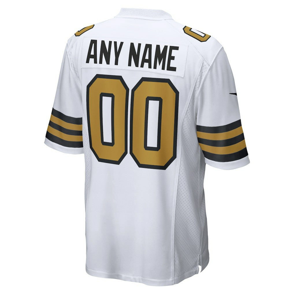 New Orleans Saints Alternate Custom Game Jersey White - Nike