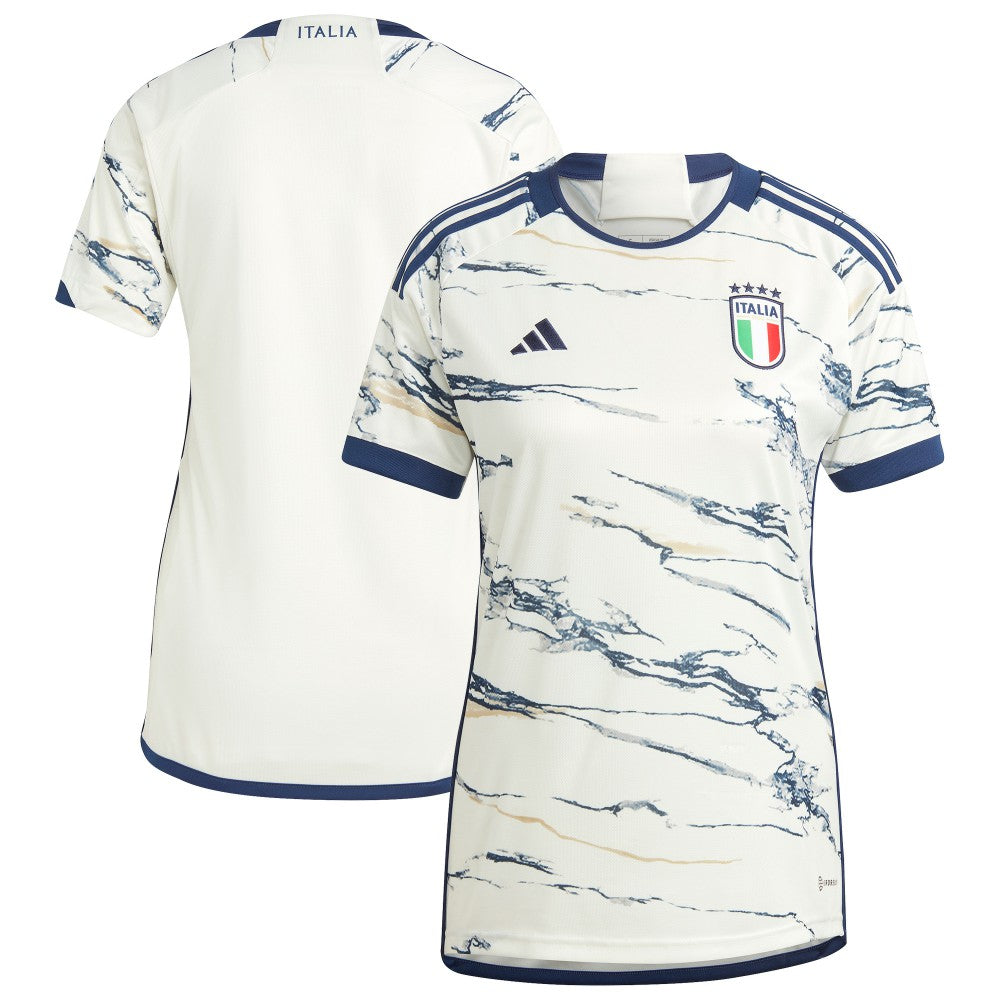Adidas Italy National Team Women's 2023 Away Replica Jerseys - White