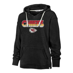 Kansas City Chiefs '47 Women's Color Rise Kennedy Pullover Hoodie Black - 47 brand