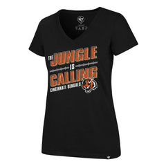 Cincinnati Bengals '47 Women's Team Regional Ultra Rival V-Neck T-Shirt Black - 47 brand