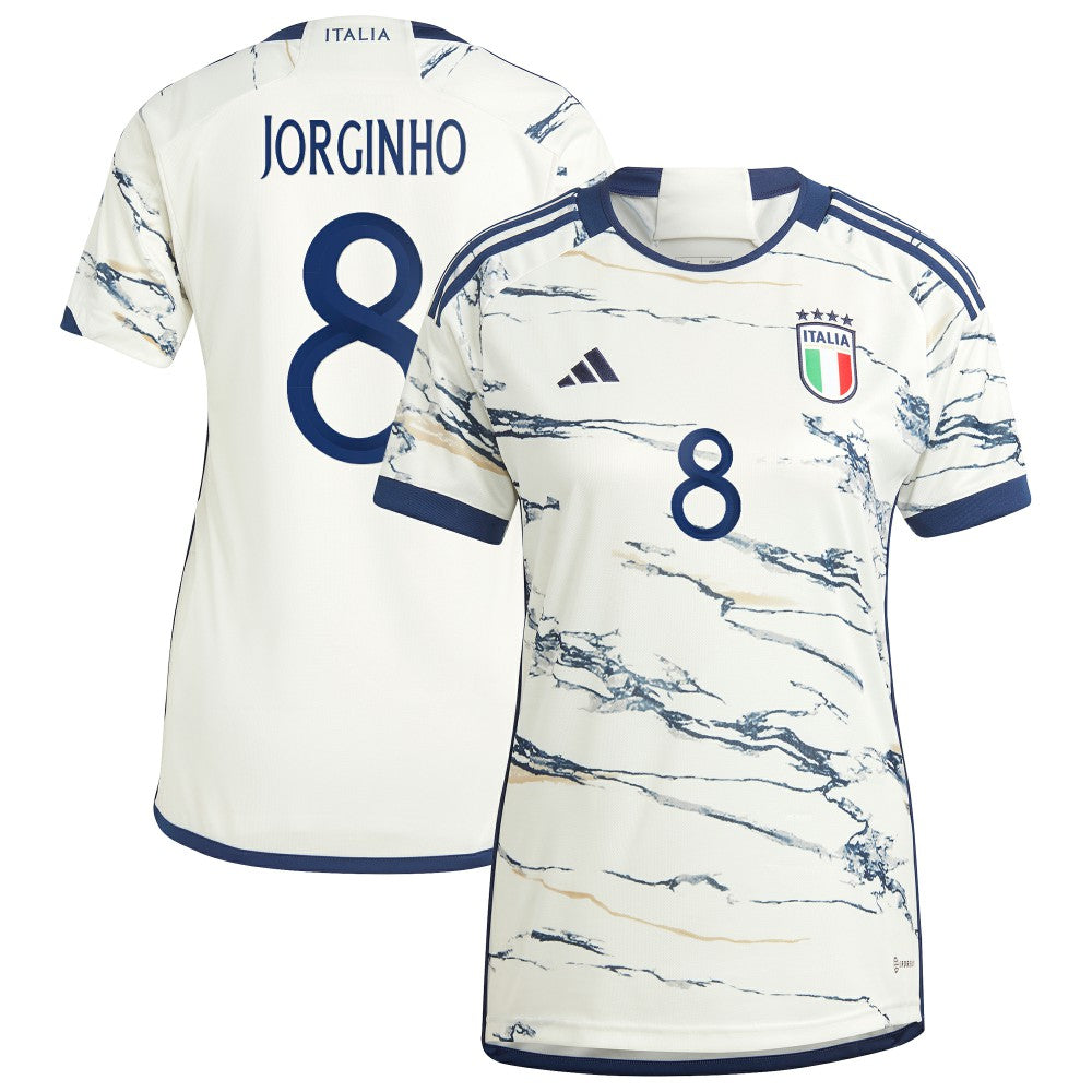 Adidas Jorginho Italy National Team Women's 2023 Away Replica Jerseys - White