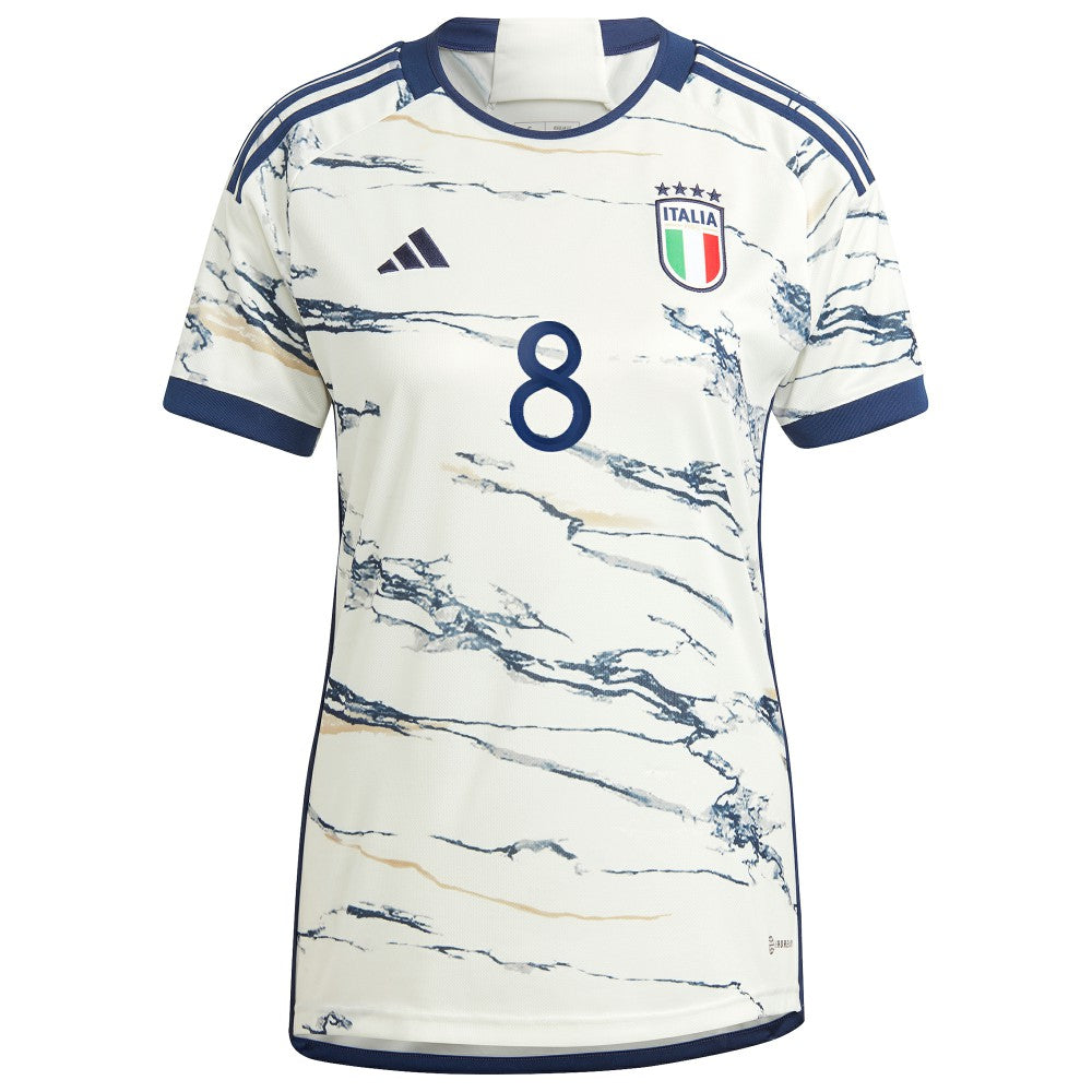 Adidas Jorginho Italy National Team Women's 2023 Away Replica Jerseys - White