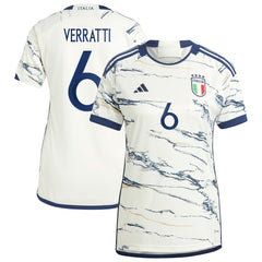 Adidas Marco Verratti Italy National Team Women's 2023 Away Replica Jerseys - White