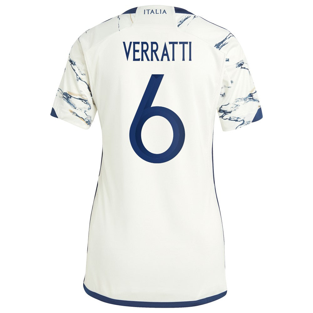 Adidas Marco Verratti Italy National Team Women's 2023 Away Replica Jerseys - White