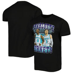 NBA - LaMelo Ball & Terry Rozier Charlotte Hornets Stadium Essentials Unisex Player Duo T-Shirt - Black