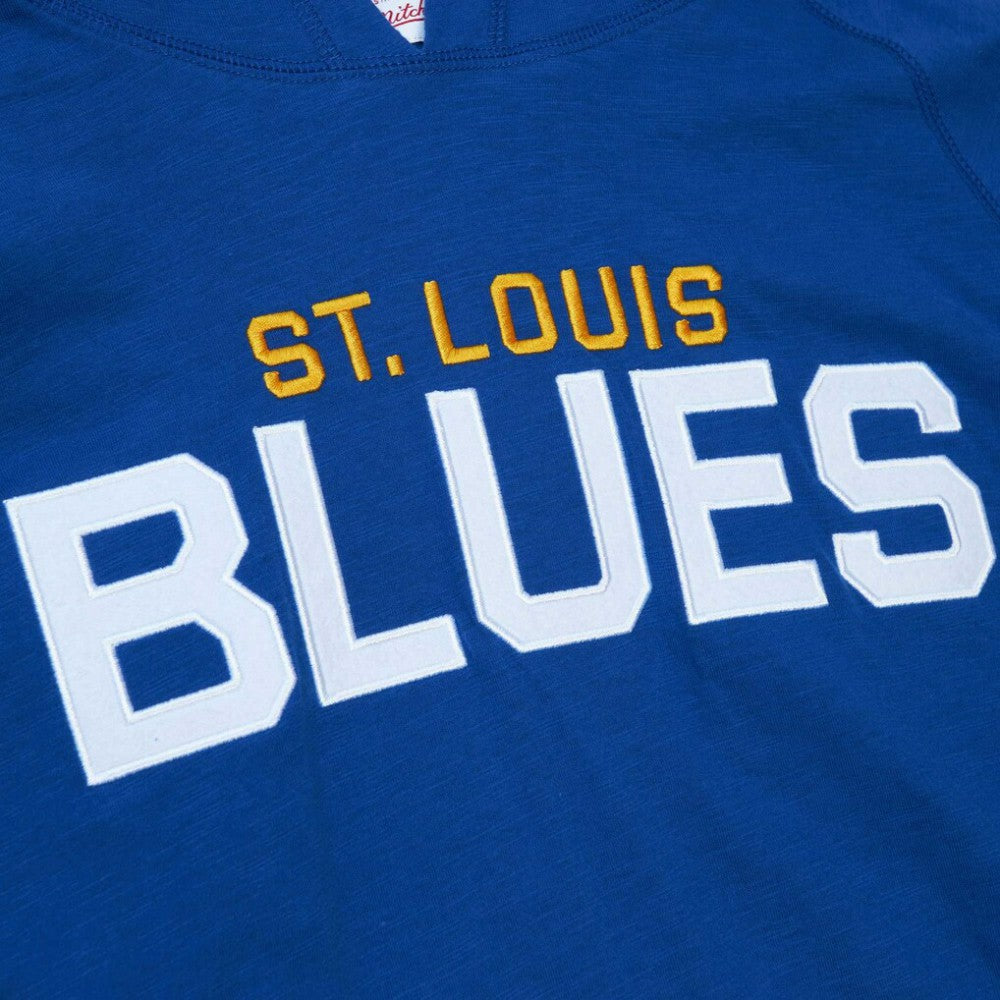 St. Louis Blues - Mitchell & Ness Legendary Slub Hoodie Long Sleeve T-Shirt Blue