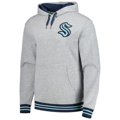 Seattle Kraken Mitchell & Ness Classic French Terry Pullover Hoodie Heather Gray