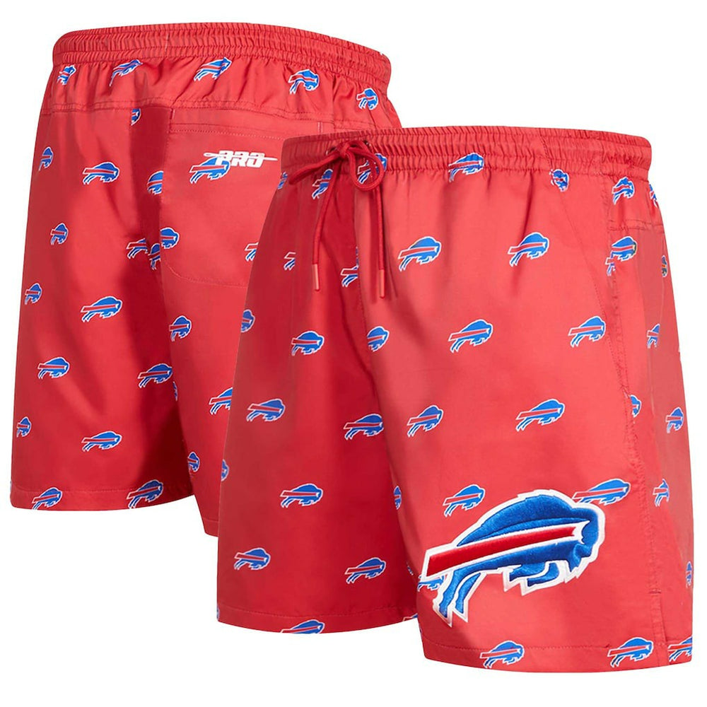 Buffalo Bills Pro Standard Allover Print Mini Logo Shorts Red - NFL