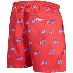 Buffalo Bills Pro Standard Allover Print Mini Logo Shorts Red - NFL