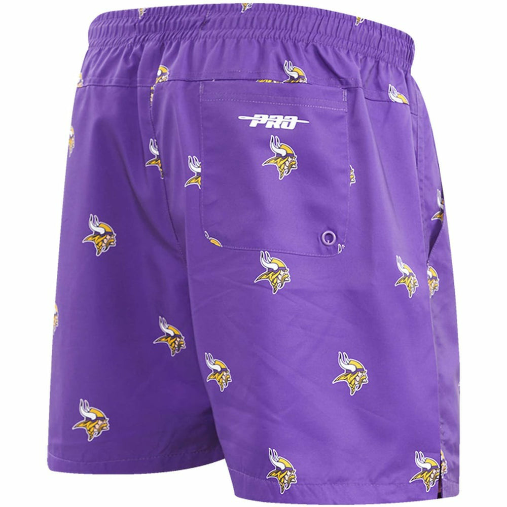 Minnesota Vikings Pro Standard Allover Print Mini Logo Shorts Purple - NFL