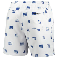 New York Giants Pro Standard Allover Print Mini Logo Shorts White - NFL