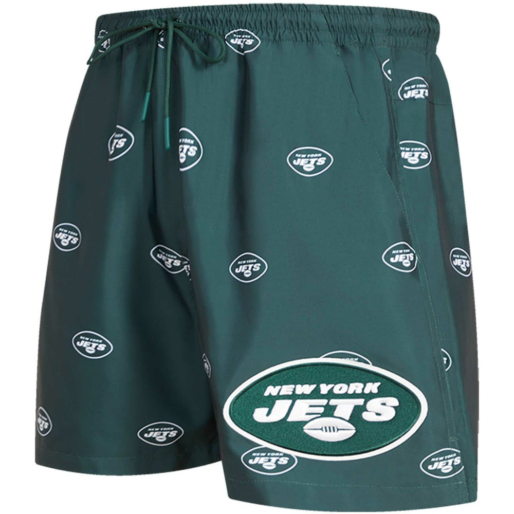 New York Jets Pro Standard Allover Print Mini Logo Shorts Green - NFL