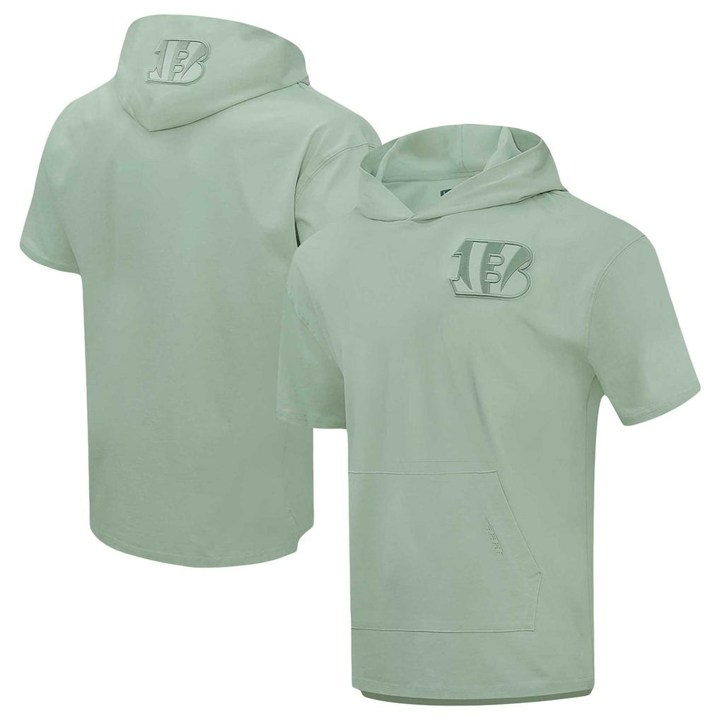 Cincinnati Bengals Pro Standard Neutrals Short Sleeve Pullover Hoodie Light Green - NFL