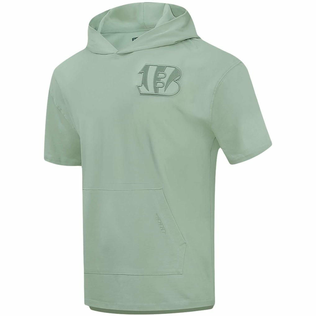 Cincinnati Bengals Pro Standard Neutrals Short Sleeve Pullover Hoodie Light Green - NFL