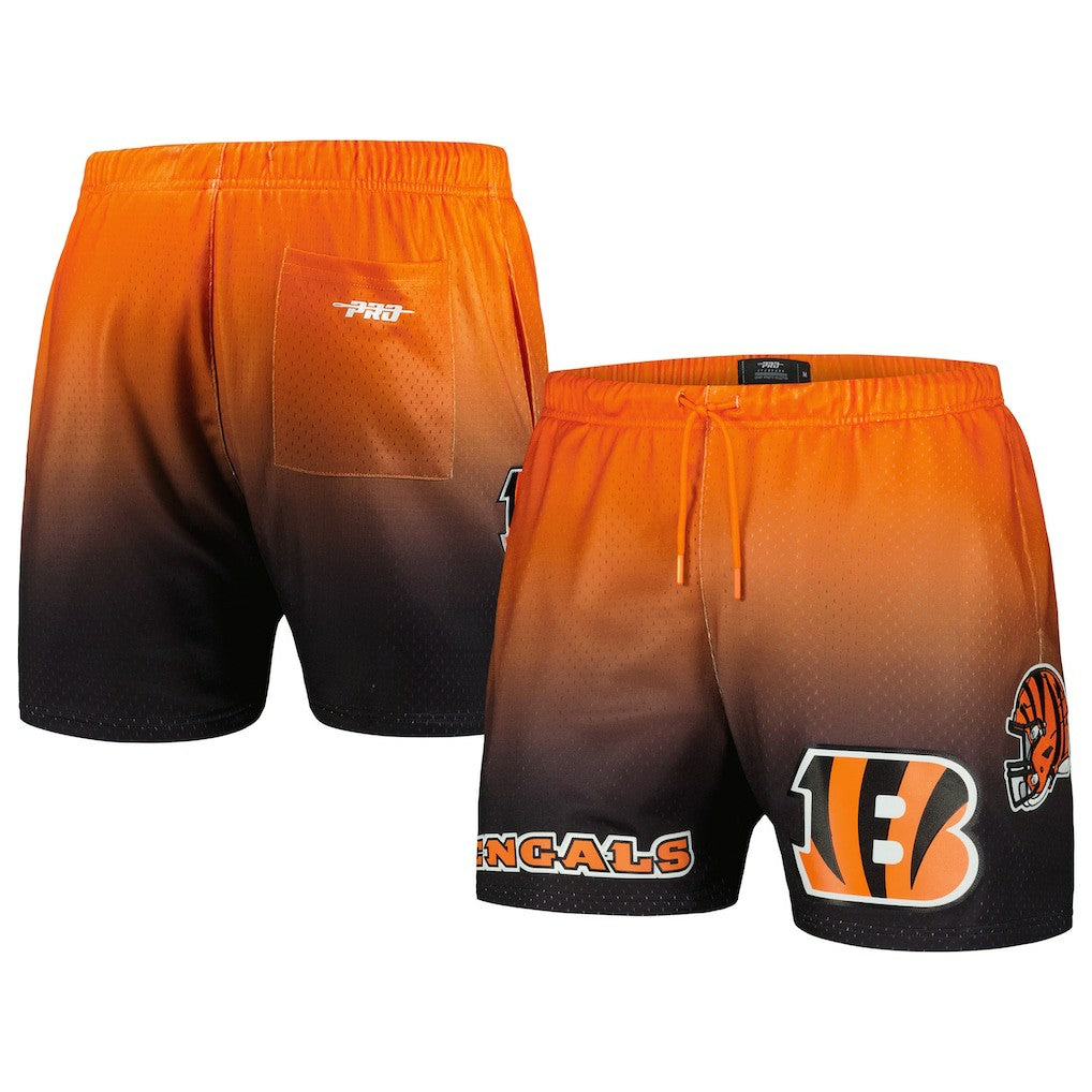 Cincinnati Bengals Pro Standard Ombre Mesh Shorts Black/Orange - NFL