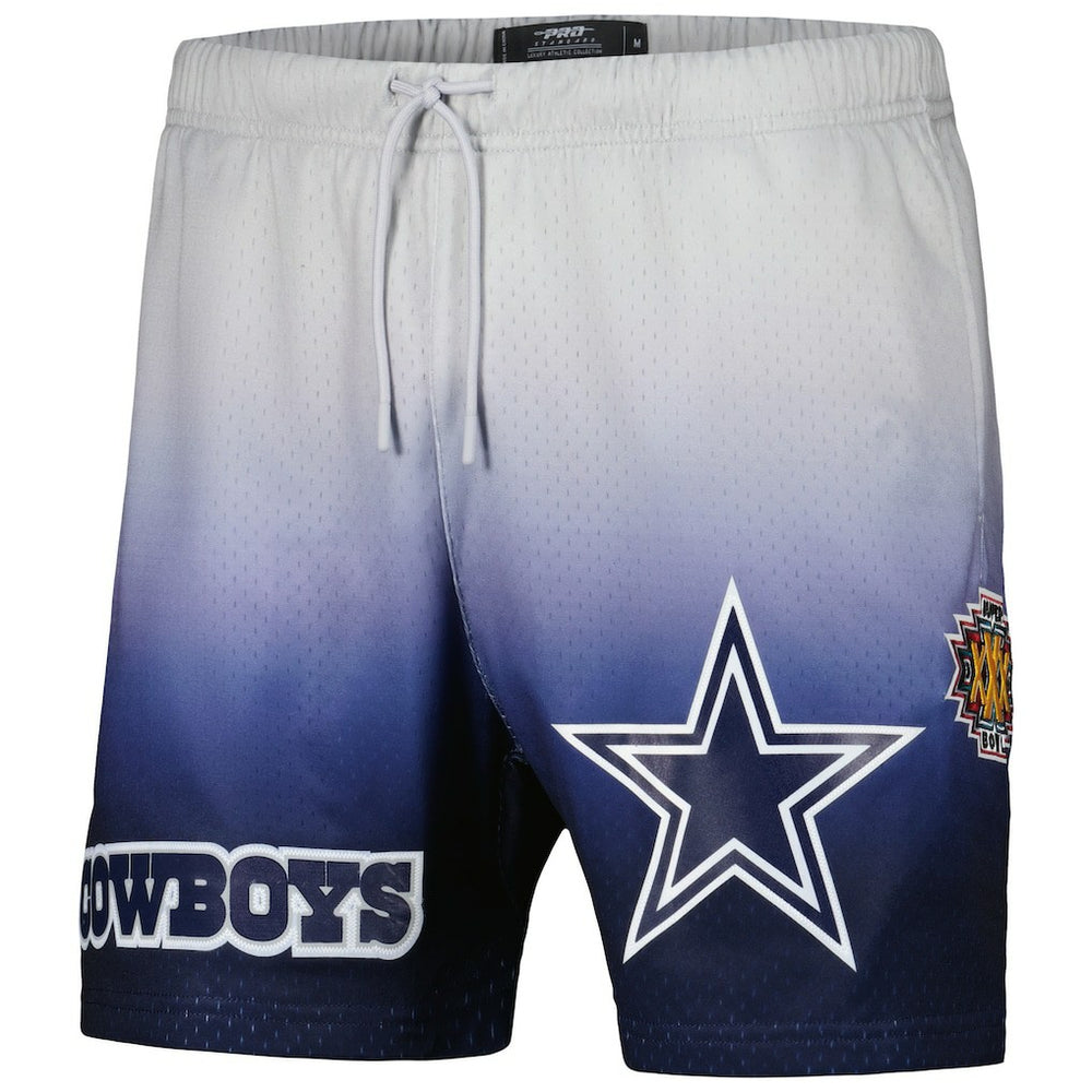 Dallas Cowboys Pro Standard Ombre Mesh Shorts Navy/Silver - NFL