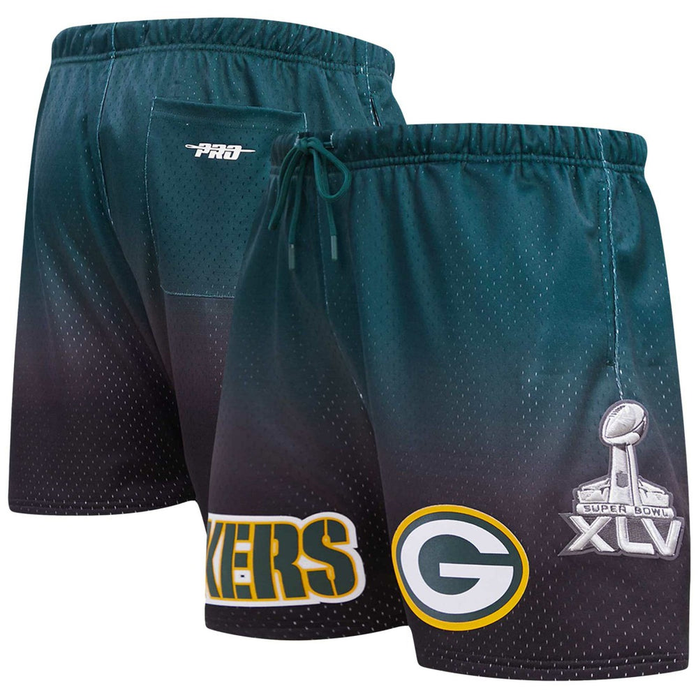 Green Bay Packers Pro Standard Ombre Mesh Shorts Black/Green - NFL