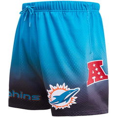 Miami Dolphins Pro Standard Ombre Mesh Shorts Black/Aqua - NFL
