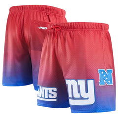 New York Giants Pro Standard Ombre Mesh Shorts Royal/Red - NFL