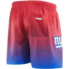 New York Giants Pro Standard Ombre Mesh Shorts Royal/Red - NFL